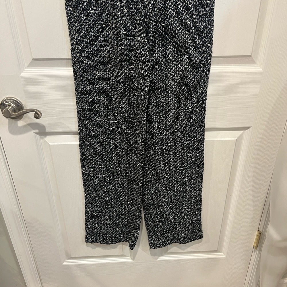 Zara black and white wide leg trouser pants size XS NWT - Picture 5 of 9